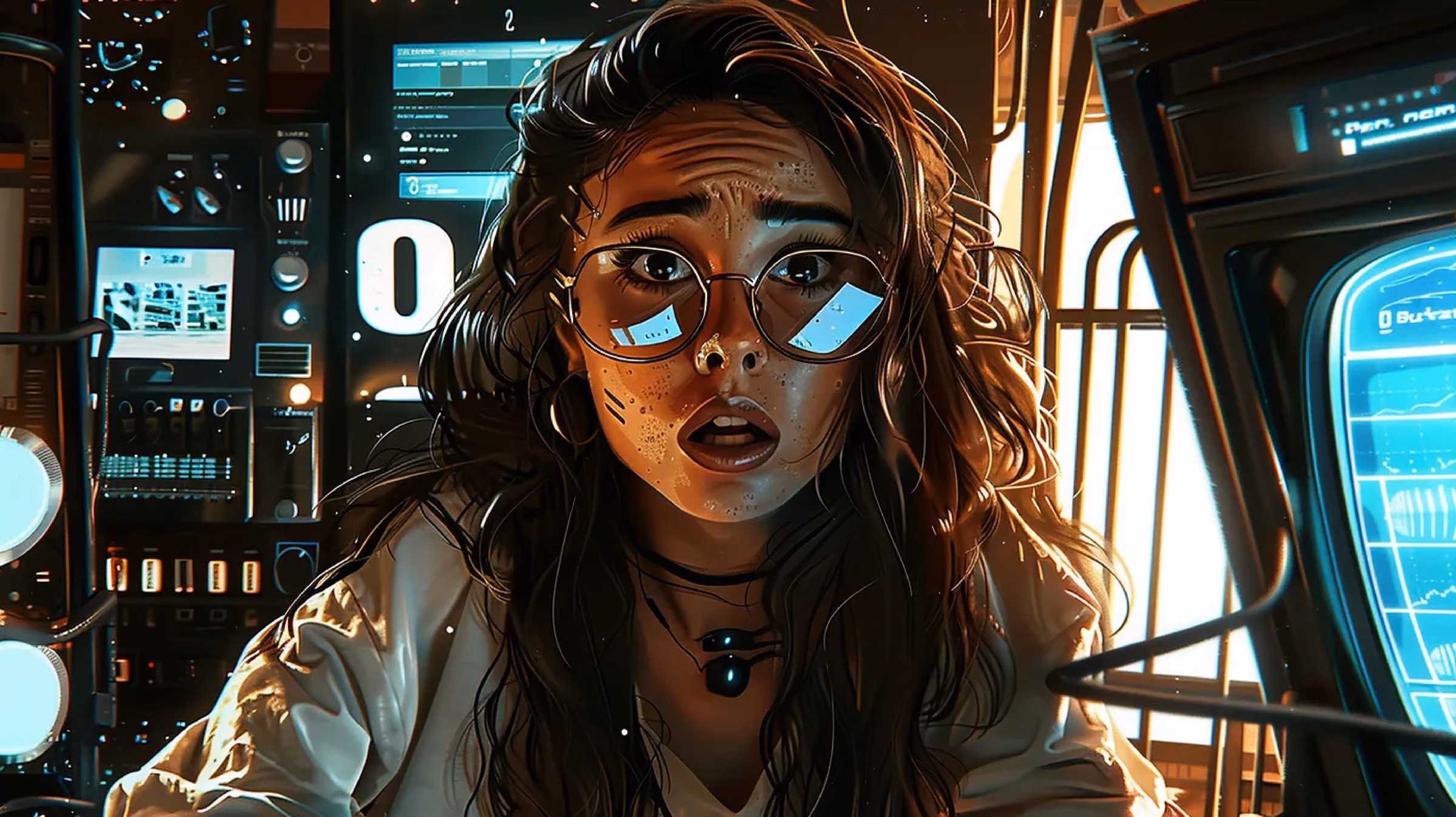 AI-generated worried designer with Midjourney